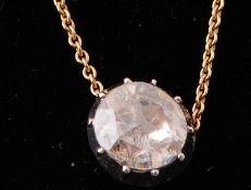 A 14ct Gold & Diamond Pendant Necklace