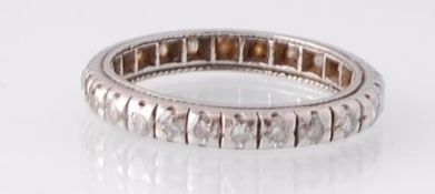 18CT WHITE GOLD AND DIAMOND ETERNITY RING