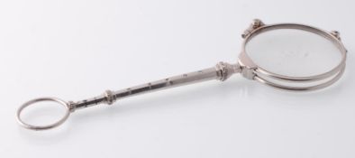 A French Art Deco Platinum Diamond Lorgnette