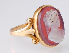 A 19th Century 18ct Gold Cameo Ring