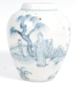 18TH CENTURY CHINESE ANTIQUE BLUE AND WHITE GINGER