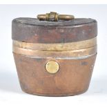 RARE KK VICTORIAN GERMAN TRAVELLING HAT BOX INKWEL