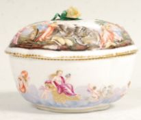 19TH CENTURY CAPODIMONTE NAPLES MARK LIDDED POT