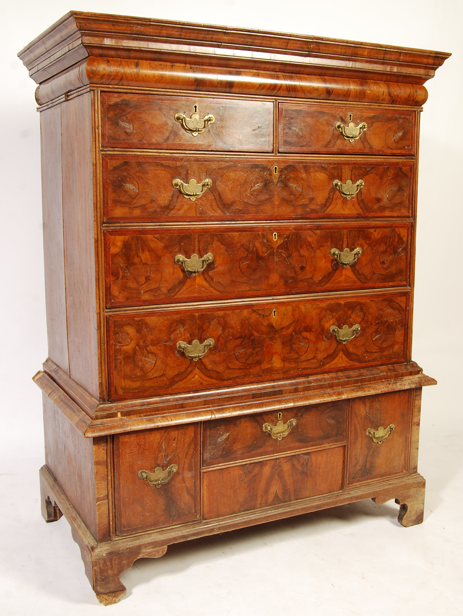 LATE 17TH / 18TH CENTURY WALNUT CHEST ON STAND