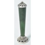 ANTIQUE 19TH CENTURY FRENCH SILVER & NEPHRITE JADE