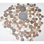 A collection of coins to include maundy money, 19th century silver coins, Victorian pennies and