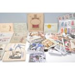 A collection of vintage cigarette cards and picture books together with some other mixed ephemera