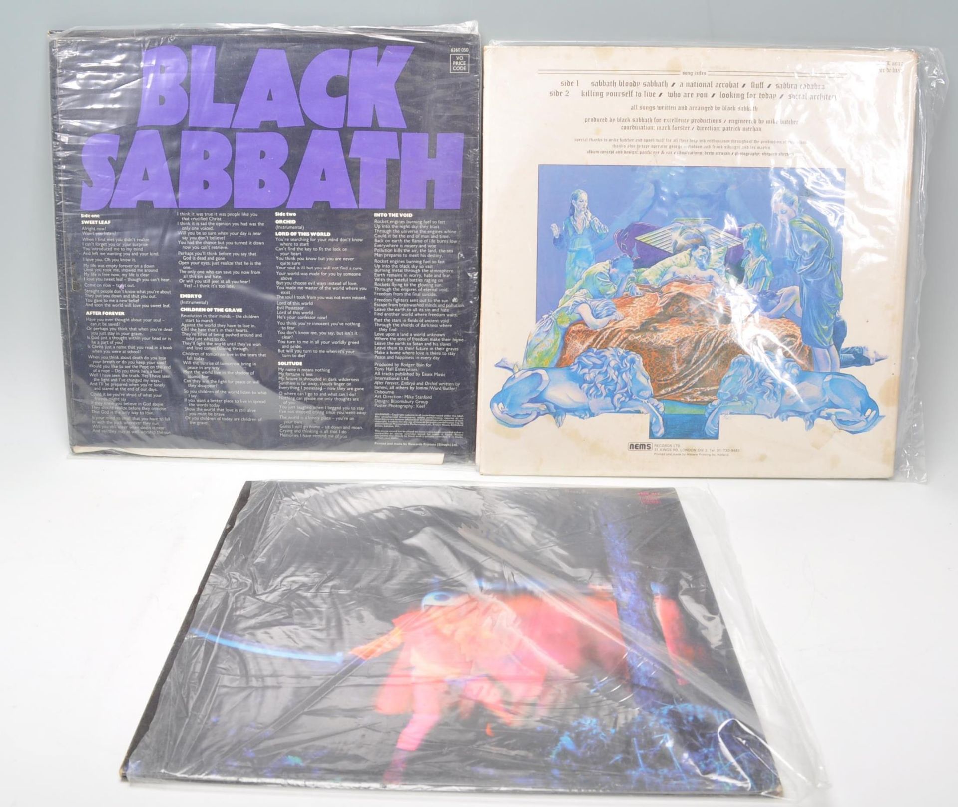 A group of three Vinyl Long Play LP Record albums by Black Sabbath to include Paranoid on Vertigo, - Bild 2 aus 3