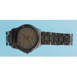A ladies Tissot PR 50 wrist watch having a white face with baton numeral markers set within a