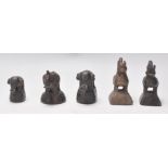 A group of 18th / 19th Century Chinese bronze opium weights to include three moulded as elephants