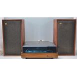 Hi-Fi - A teak cased retro Garrard SP 25 MK IV record deck turntable having a smokey perspex