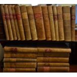 A large collection of 19th century leather bound P