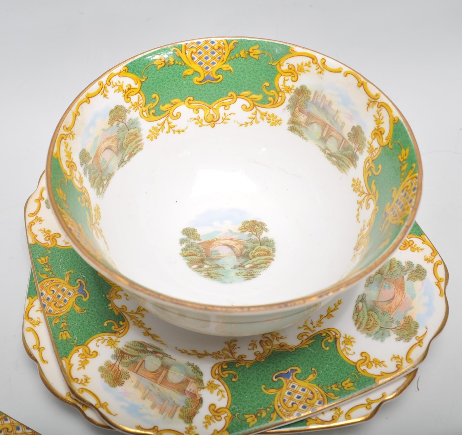 A good vintage 20th Century bone china tea service by Lawleys of Regent St having printed - Image 6 of 7