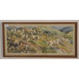 Dorothy Dennis - A vintage 20th Century framed  and glazed watercolour entitled 'Down A Welsh