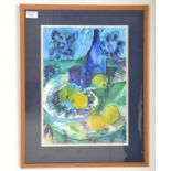 Ann Barnitt (20th Century)  - 'Apples and Lemons' - A 20th Century watercolour on paper still life