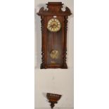 A late 19th / early 20th Century Gustav Becker German Vienna regulator wall clock, being walnut
