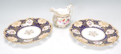 A matching pair of 19th Century Ridgways porcelain
