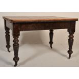A good quality Victorian 19th century scrubtop" draw leaf extending country pine dining table with