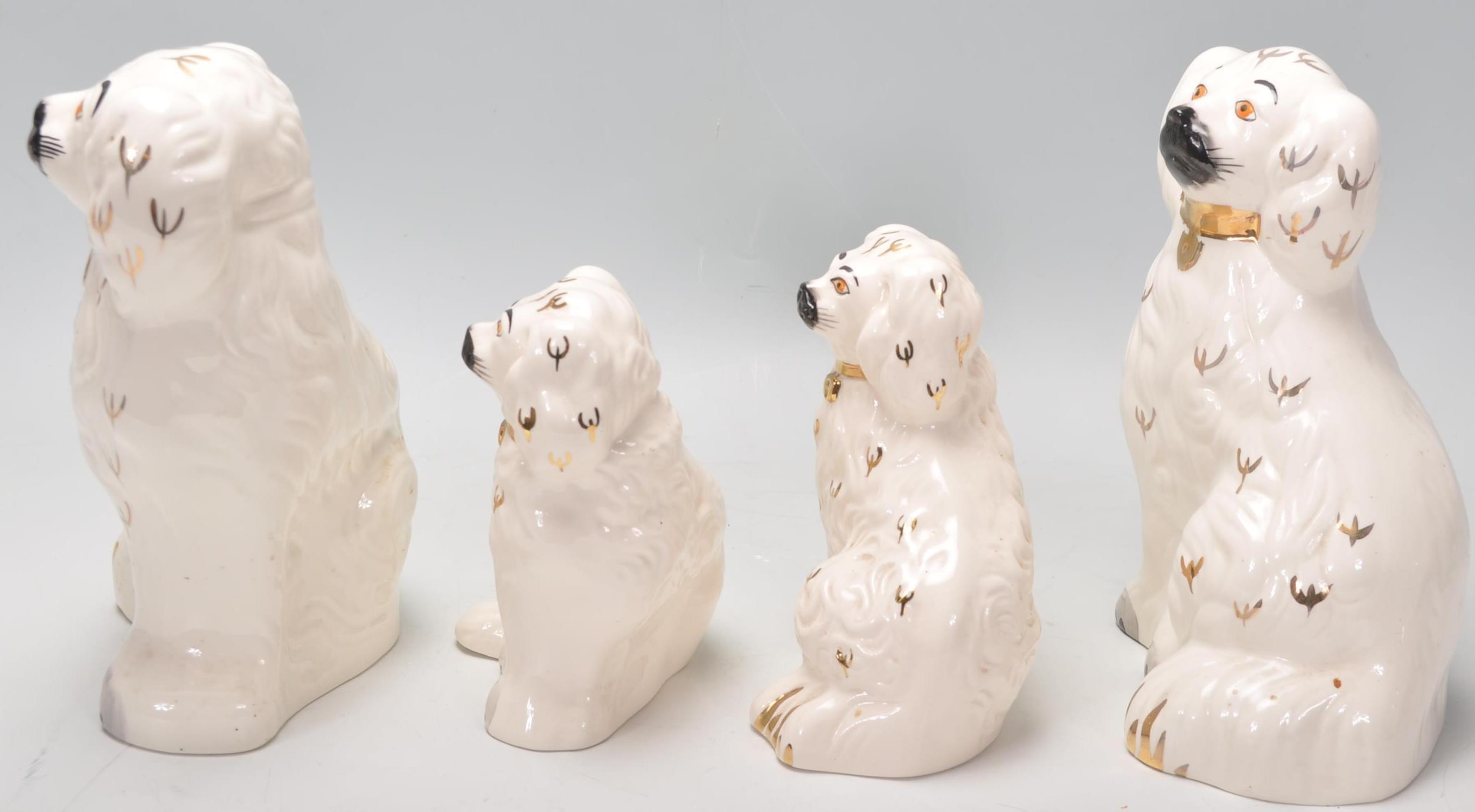 A pair of vintage early 20th Century Beswick ceramic fireside dogs together with a smaller pair of - Image 2 of 7
