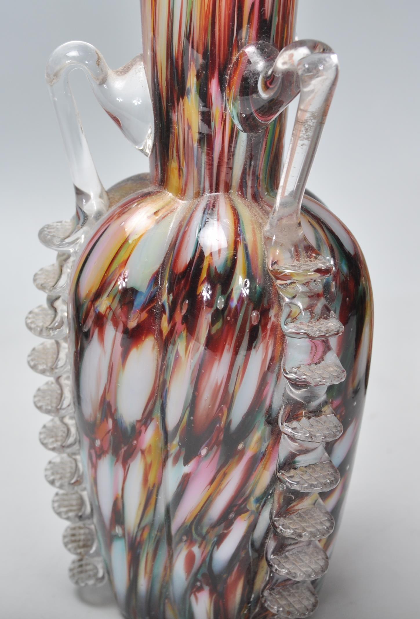 A collection of Murano 'end of day' studio art glass to include speckled vases and jugs with - Image 9 of 9