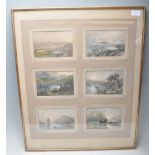 A set of antique late 19th / early 20th century hand coloured engravings / etchings - namely all