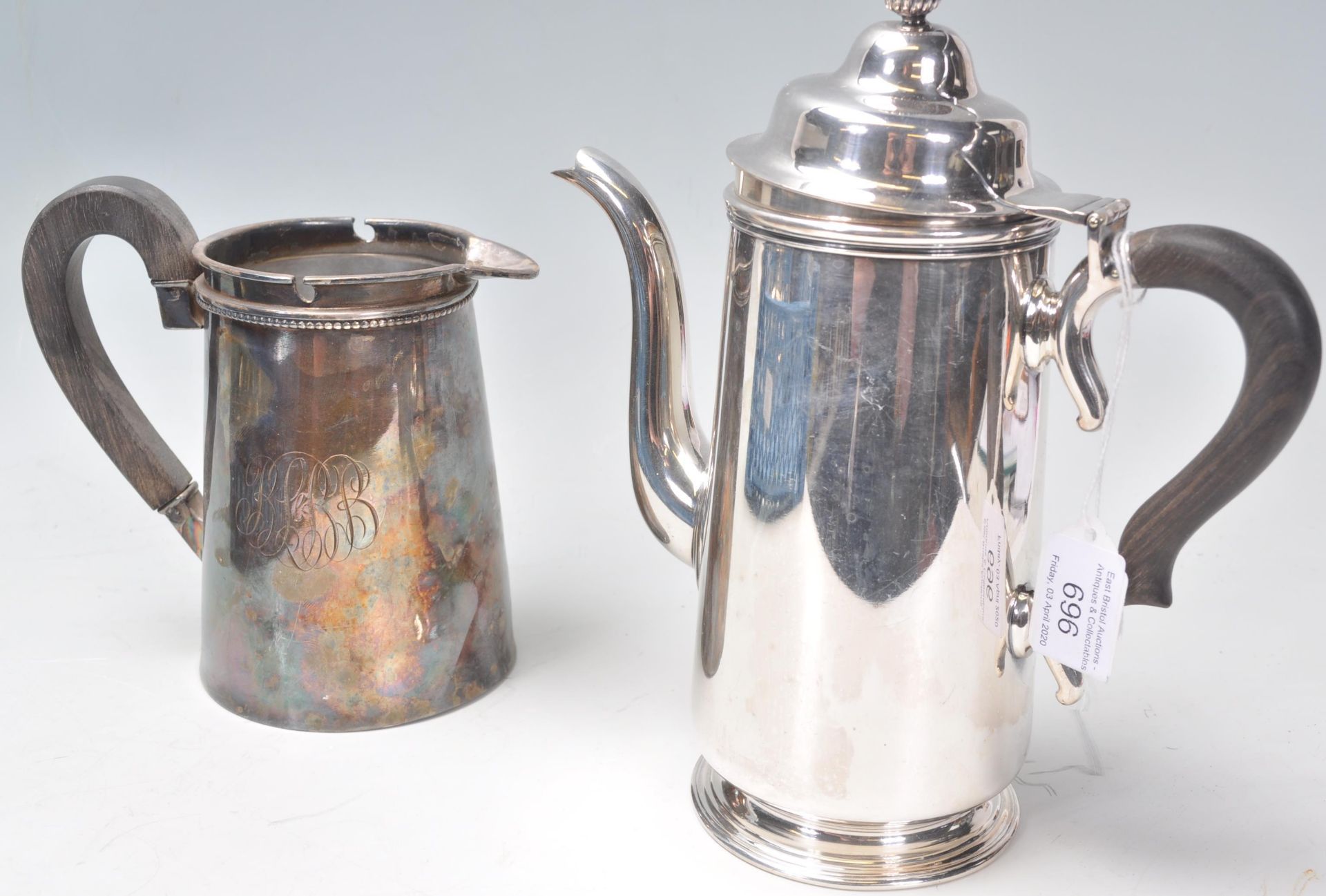 A collection of silver plated wares to include a good Gm Co EP coffee pot, Arts & Crafts Tudric type - Image 8 of 9