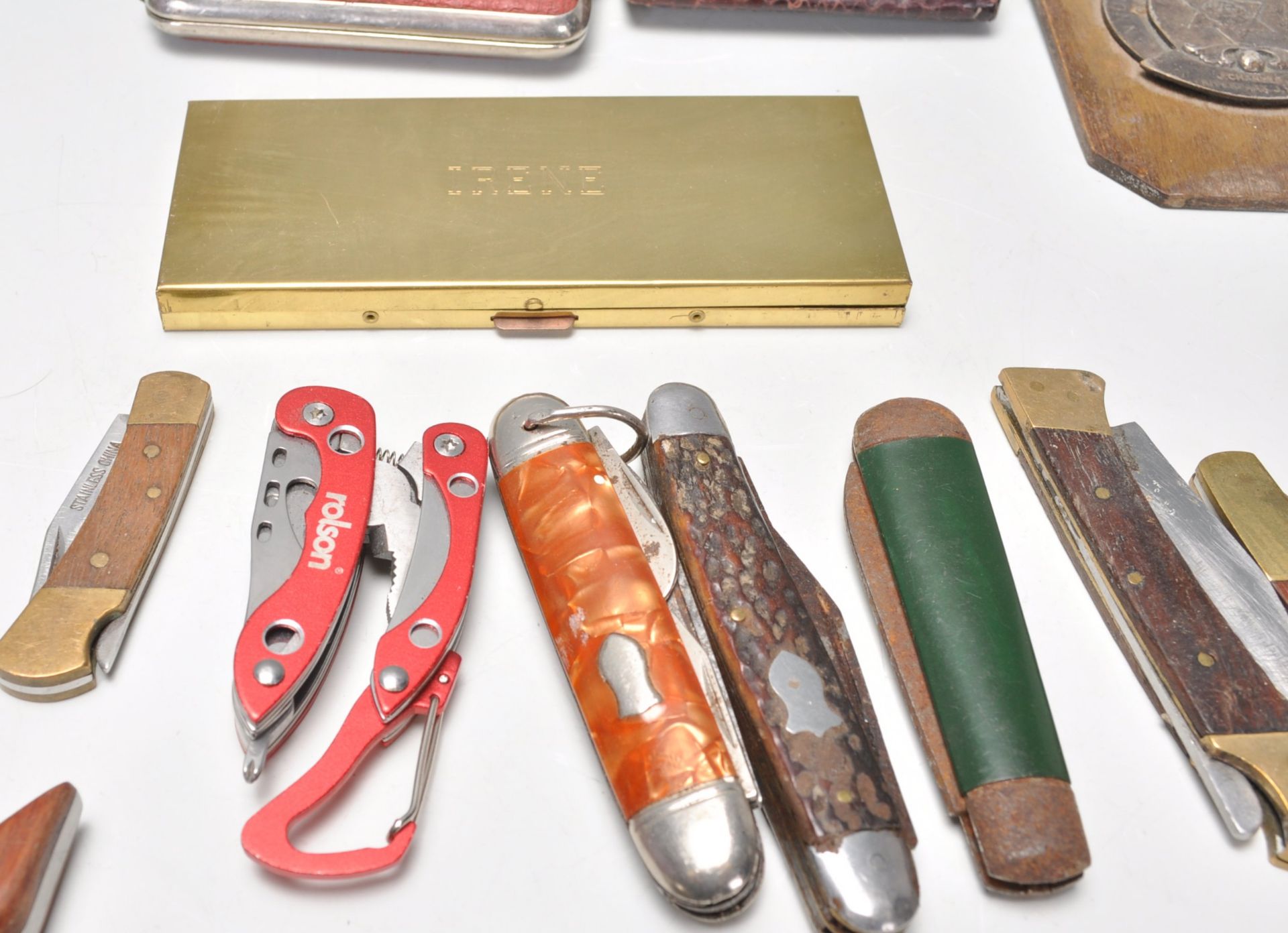 A large collection of mixed pen knives of different ages including early 20th Century celluloid - Bild 6 aus 12