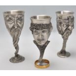 A good group of three Lord Of The Rings heavy pewter goblets by Royal Selangor to include Frodo