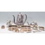 A good mixed group of silverplate and silver items dating from the 19th Century to include three