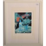 Rolf Harris - Geraniums - a limited edition signed print of flowers by Rolf Harris. Signed /