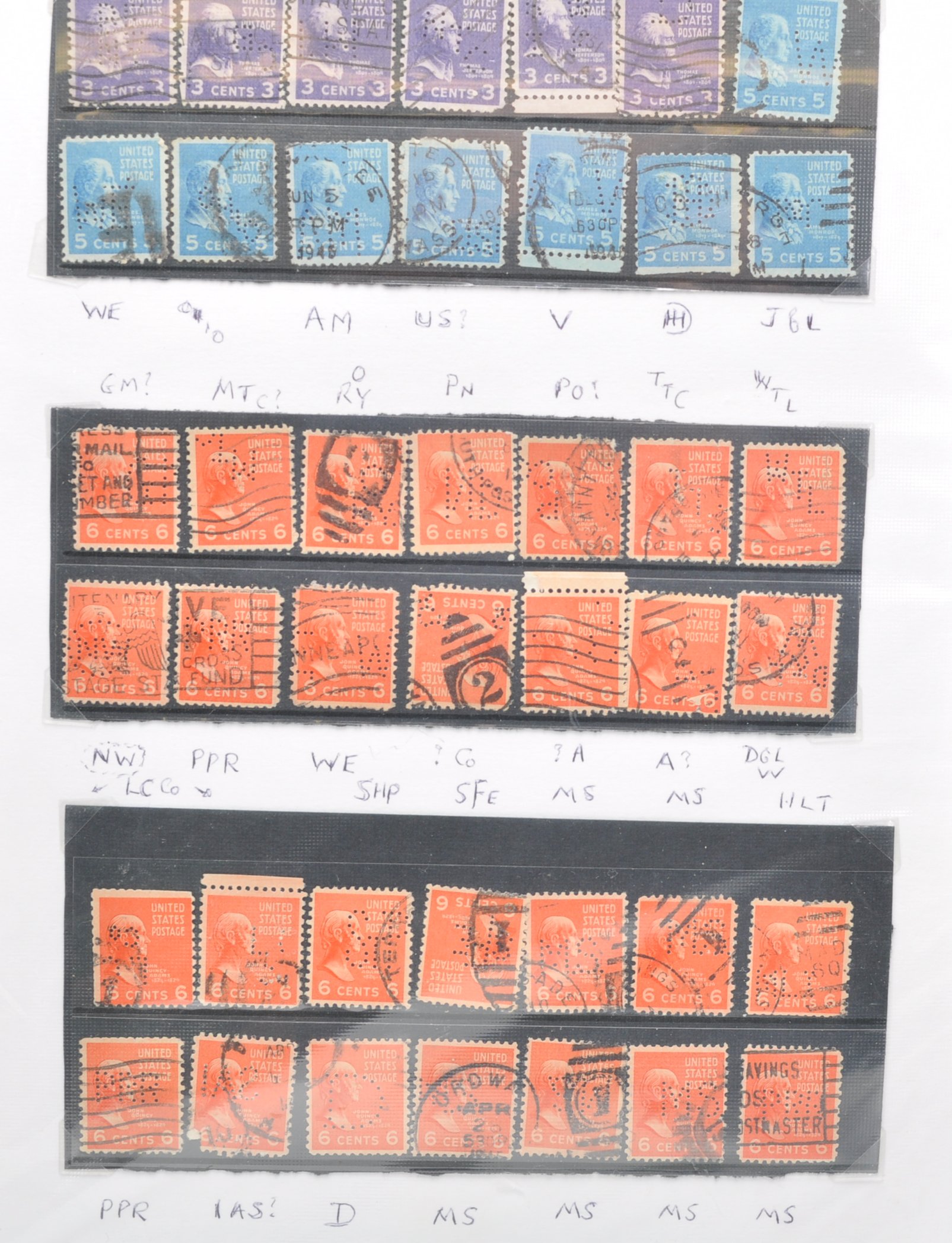 A stamp album dedicated to Perfins to include 19th and 20th century along with a handbook of British - Bild 6 aus 7