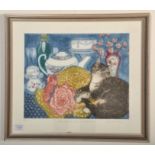Sheila Horton - Anticipation of a Celebration - A limited edition etching depicting a still life