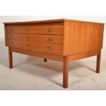 Mamba - A retro 20th Century teak wood architects plan of chest of drawers. The large, wide and deep