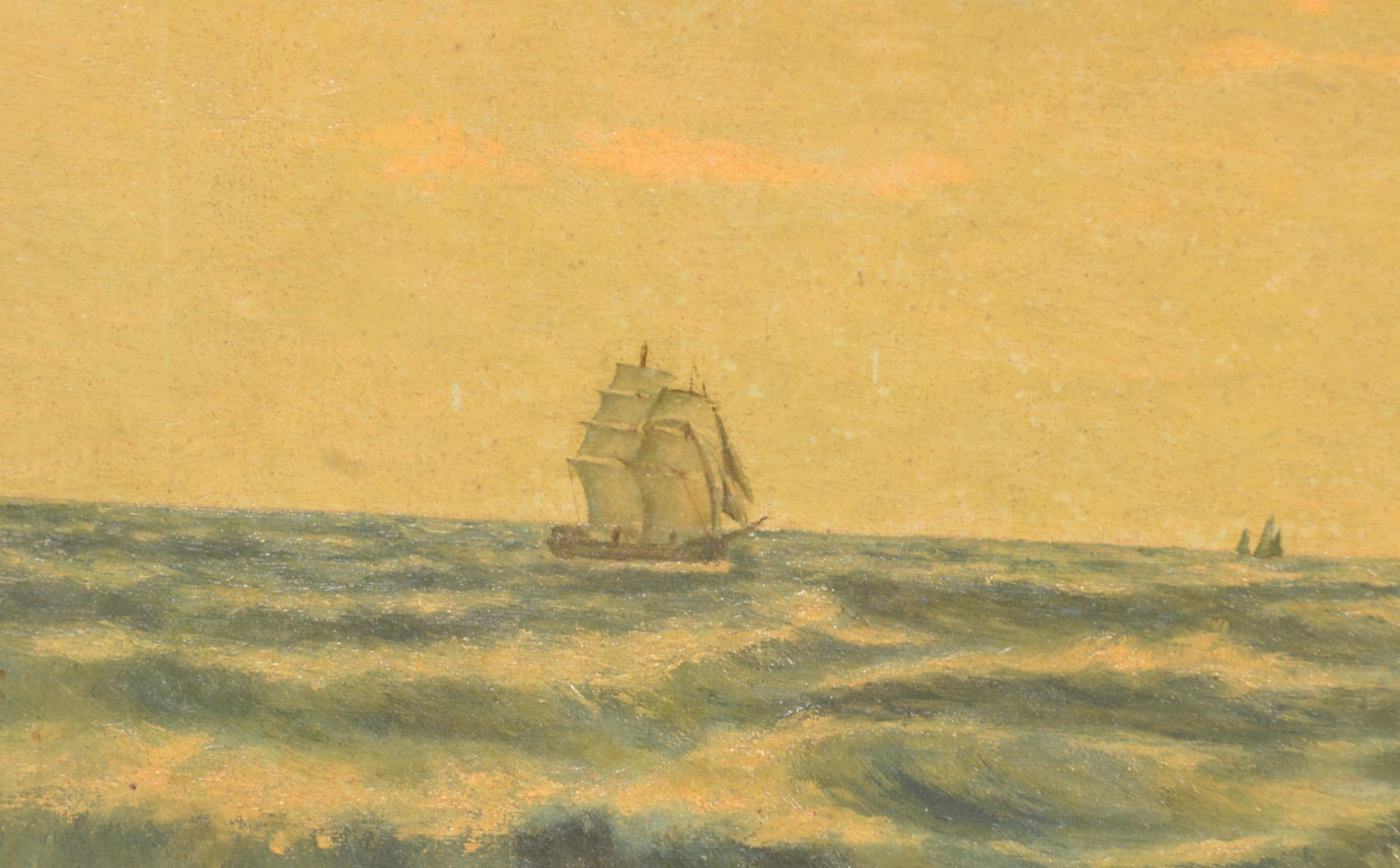 A large 19th century oil on canvas maritime coasta - Image 3 of 7