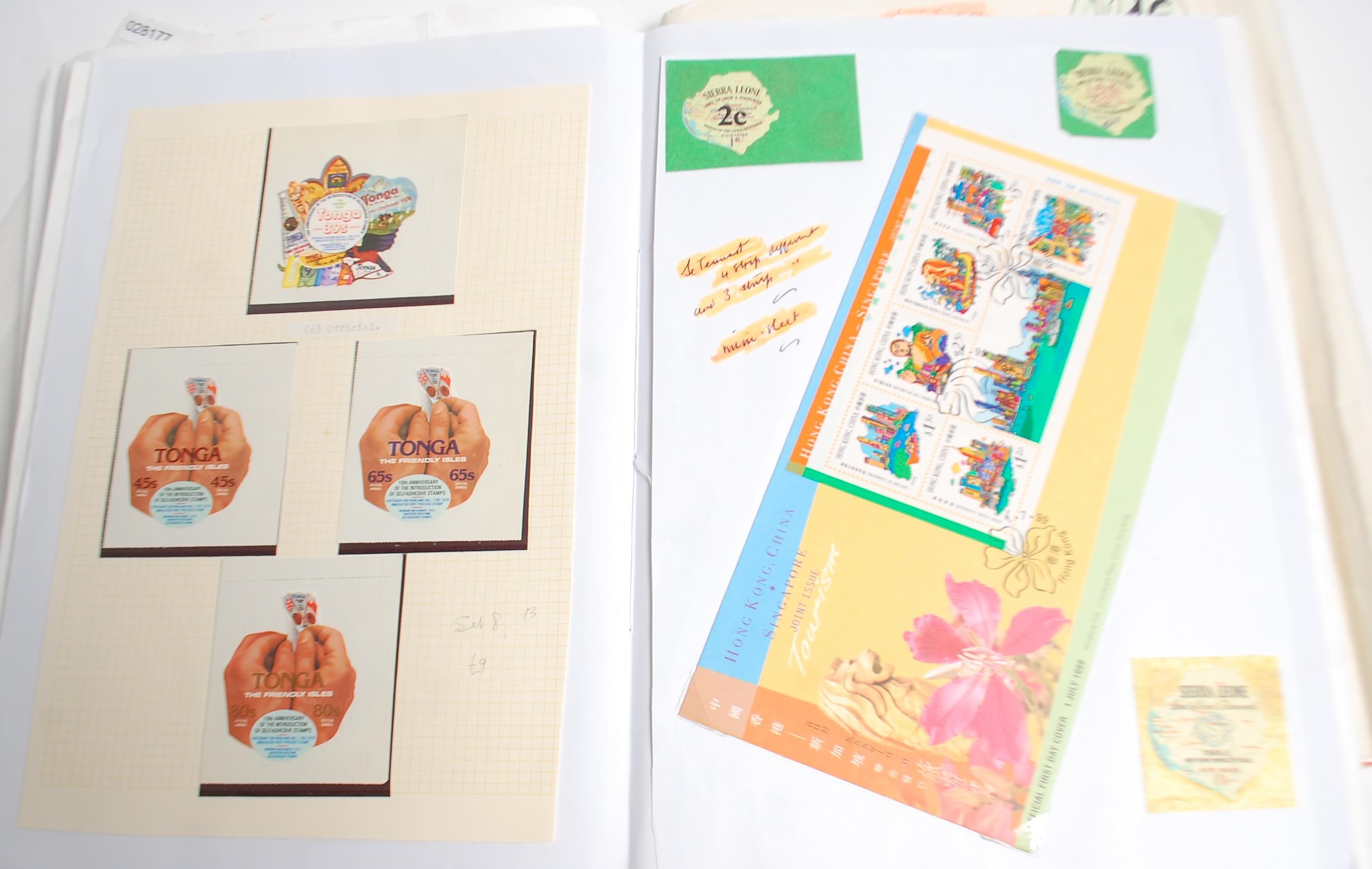 A collection of 3 stamp and postcard albums to include China with stamps, covers, postcards and - Image 10 of 14