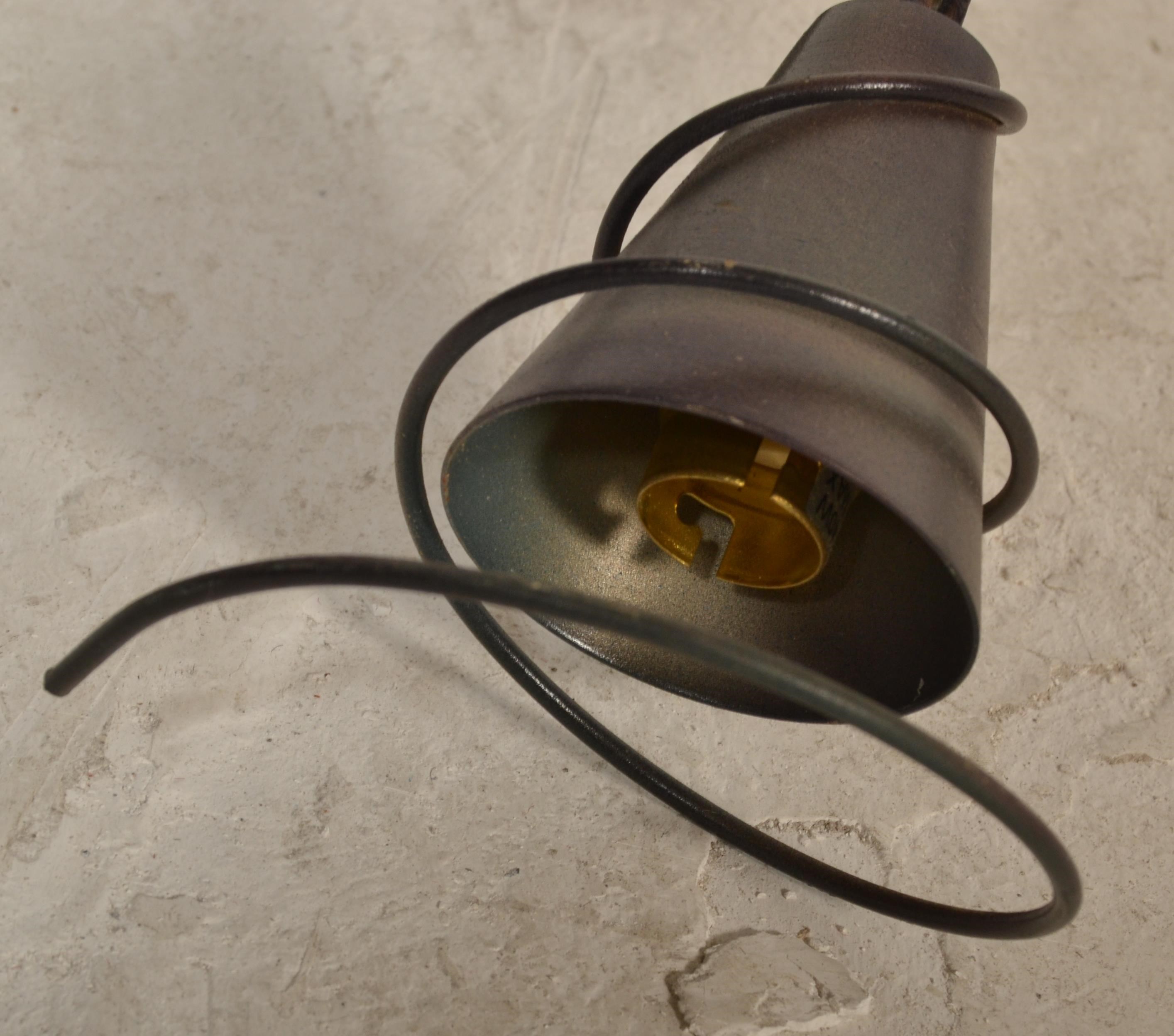 A collection of 8 modern 20th century twin sconce wall lights. Each of brushed metal form having - Image 4 of 4