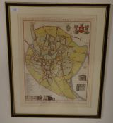 Sir Roger Kerrison – a 19th century engraved map of Norwich ‘Plan Of The City Of Norwich’. Signed ‘