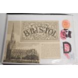 An interesting collection of Bristol ephemera to include original newspaper cutouts from the 19th