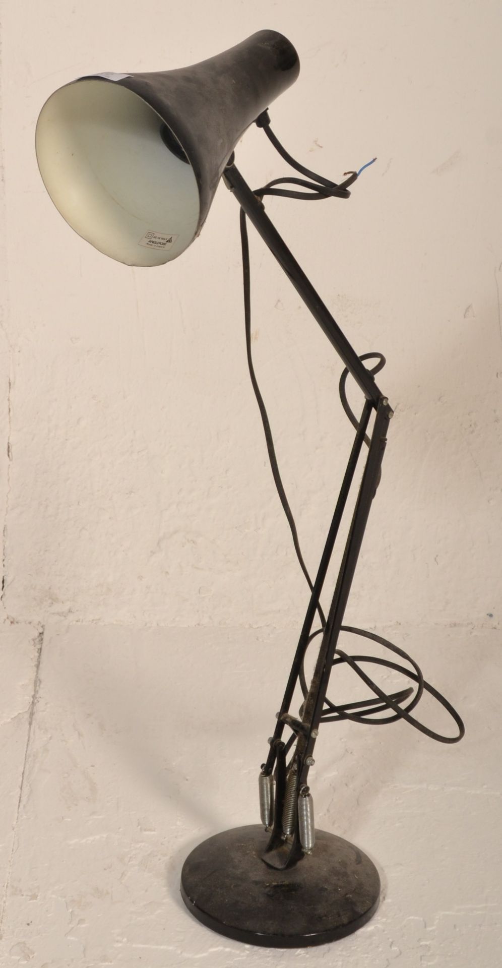A vintage 20th Century Herbert Terry Anglepoise industrial desk lamp finished in black enamel
