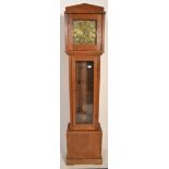 A 19th century brass faced longcase clock with the dial marked for of .The oak case complete with