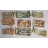 A group of assorted banknotes dating from the early 20th Century to include Japanese Government