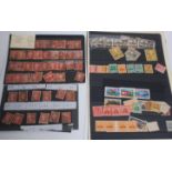 Stamps - A collection of 19th century stamps including penny reds, American & German, stampd of