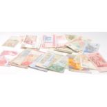 A small collection of world banknotes to include Middle East & European example.