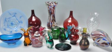 A mixed collection of vintage and retro glass dating from the early 20th Century to include a pair