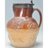 Vauxhall Pottery - An early 19th Century London Salt Glazed Stoneware ewer jug . The two tone jug of