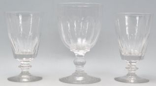 A matching pair of 19th Century Georgian drinking glasses together with another of large rounded