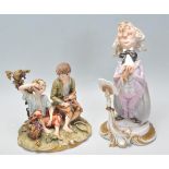 A vintage 20th Century Capodimonte porcelain figure in the form of a composer / conductor wearing