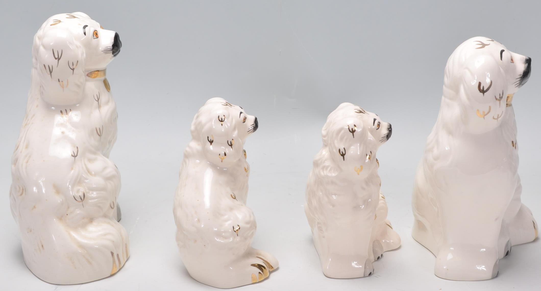 A pair of vintage early 20th Century Beswick ceramic fireside dogs together with a smaller pair of - Image 4 of 7