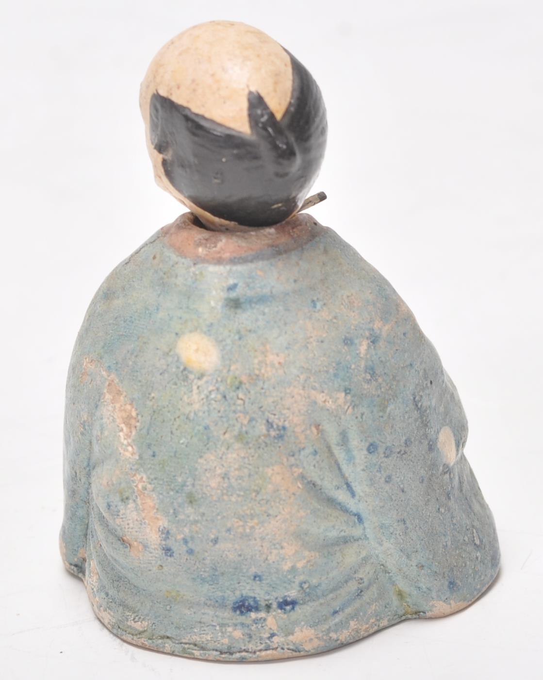 A late 18th / early 19th Century Japanese Meiji period stoneware nodding figurine in the form of a - Image 3 of 6