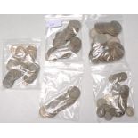 A good collection of silver and half silver coinage dating from the 19th Century to include approx